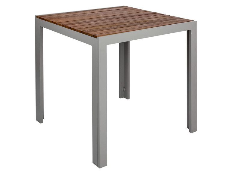 Prejsť na zobrazenie na celú obrazovku: florabest Hliníkový stôl s doskou z eukalyptového dreva, 75 x 75 cm – obrázok 4