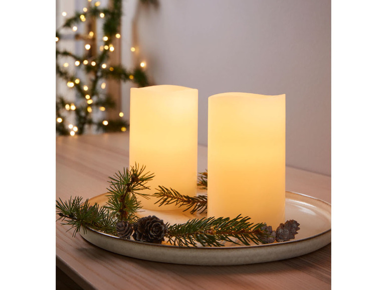 Prejsť na zobrazenie na celú obrazovku: Livarno Home LED sviečky z prírodného vosku, 2 kusy/4 kusy – obrázok 3