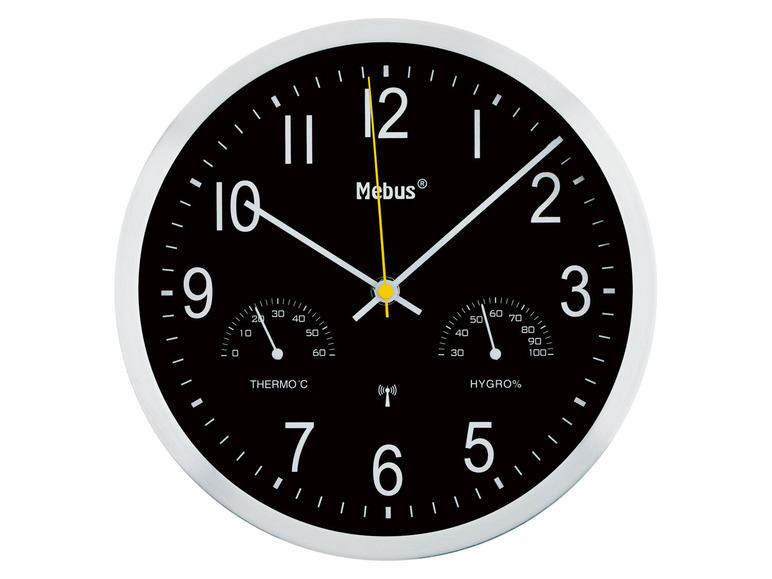 Prejsť na zobrazenie na celú obrazovku: MEBUS Nástenné hodiny s teplomerom a vlhkomerom – obrázok 2