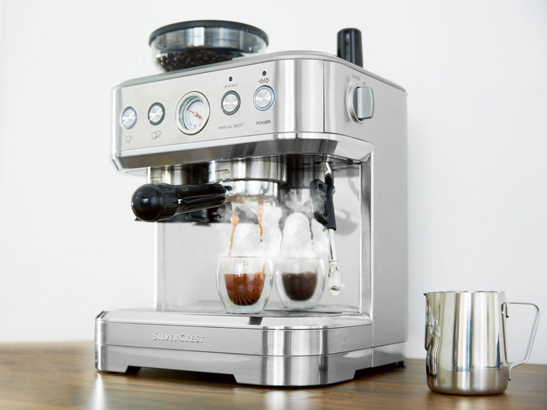 Prejsť na zobrazenie na celú obrazovku: SILVERCREST Profesionálny espresso kávovar s mlynčekom SSMP 1770 A – obrázok 3