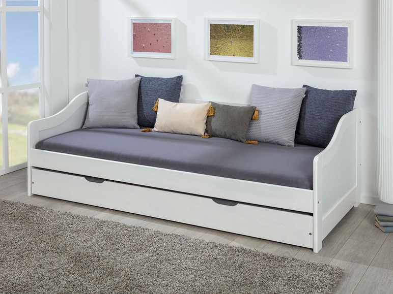 Prejsť na zobrazenie na celú obrazovku: Inter Link Rozkladacia pohovka s posteľou Leonie, biela, 90 x 200 cm – obrázok 14