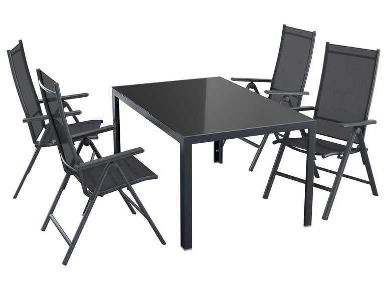 Prejsť na zobrazenie na celú obrazovku: florabest Hliníkový stôl so sklenenou doskou ALU, čierna – obrázok 9