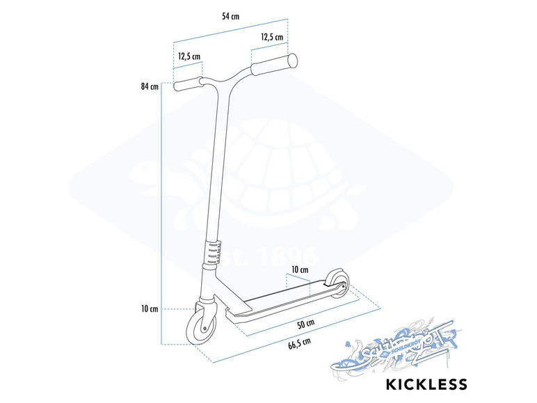 Prejsť na zobrazenie na celú obrazovku: Schildkröt Freestylová kolobežka Stunt Scooter Kickless – obrázok 10