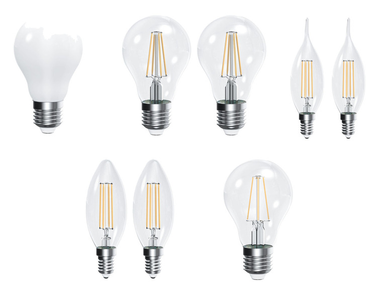 Prejsť na zobrazenie na celú obrazovku: LIVARNO home LED filamentová žiarovka, 2 kusy / 1 kus – obrázok 1