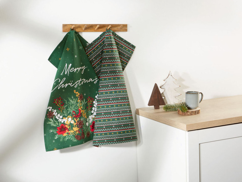 Prejsť na zobrazenie na celú obrazovku: LIVARNO home Kuchynská utierka s vianočným motívom, 50 x 70 cm, 2 kusy – obrázok 7