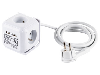 SILVERCREST® Zásuvková kocka s portmi USB