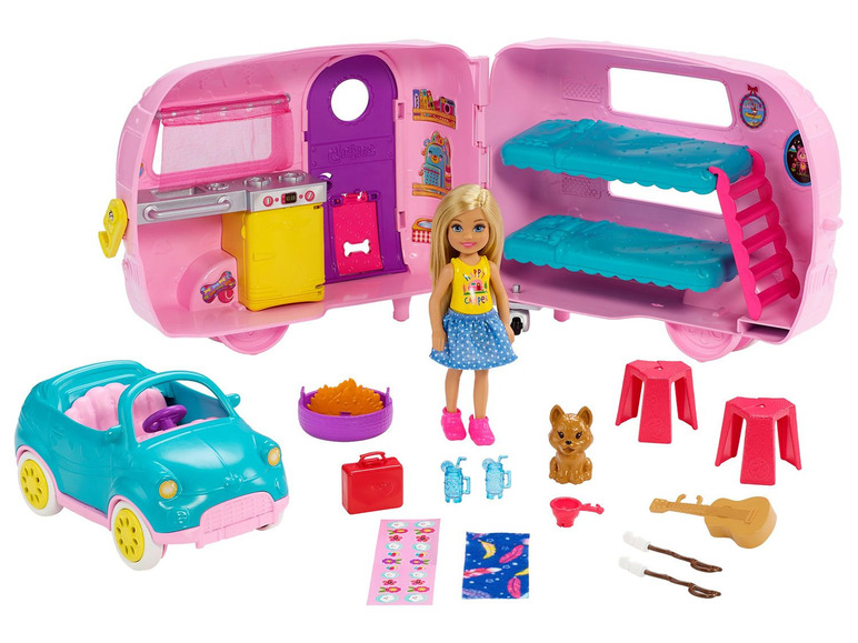 Prejsť na zobrazenie na celú obrazovku: Barbie Bábika Chelsea a karavan – obrázok 1