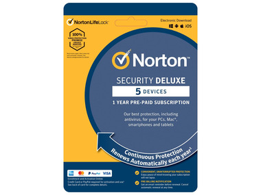 Norton Antivírus Security Deluxe pre 5 zariadení na 1 rok