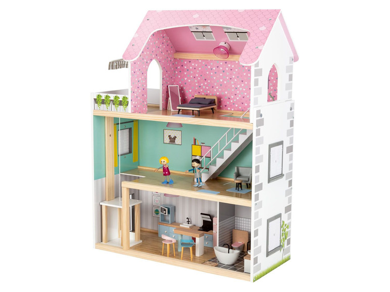 Prejsť na zobrazenie na celú obrazovku: Playtive Drevený domček pre bábiky – obrázok 1
