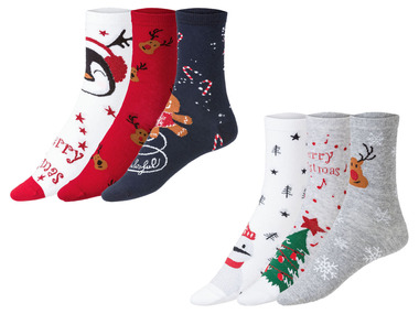 ESMARA® Dámske vianočné ponožky, 3 páry