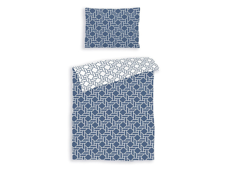 Prejsť na zobrazenie na celú obrazovku: Dobnig Mako-saténová posteľná bielizeň modrá, 140 x 200 cm – obrázok 2