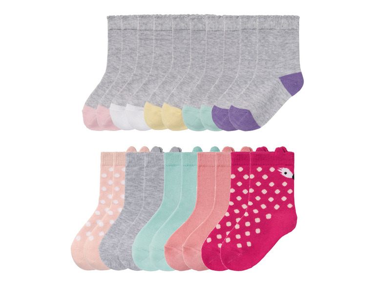 Prejsť na zobrazenie na celú obrazovku: lupilu Dievčenské ponožky pre bábätká, 5 párov – obrázok 1