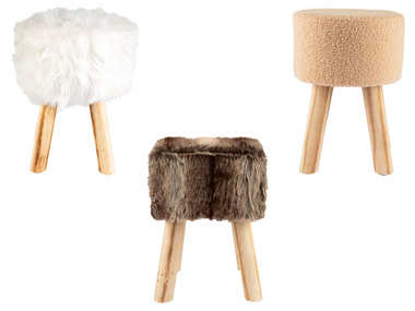 LIVARNO home Stolička s kožušinou