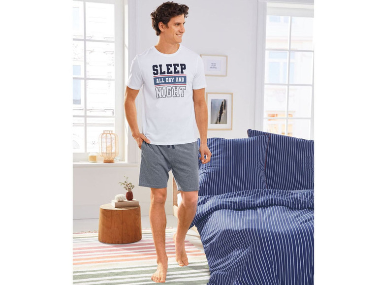 Prejsť na zobrazenie na celú obrazovku: LIVERGY® Pánske bavlnené tričko na spanie – obrázok 3