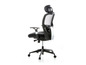 Čierna ergonomická kancelárska stolička s mesh operadlom.