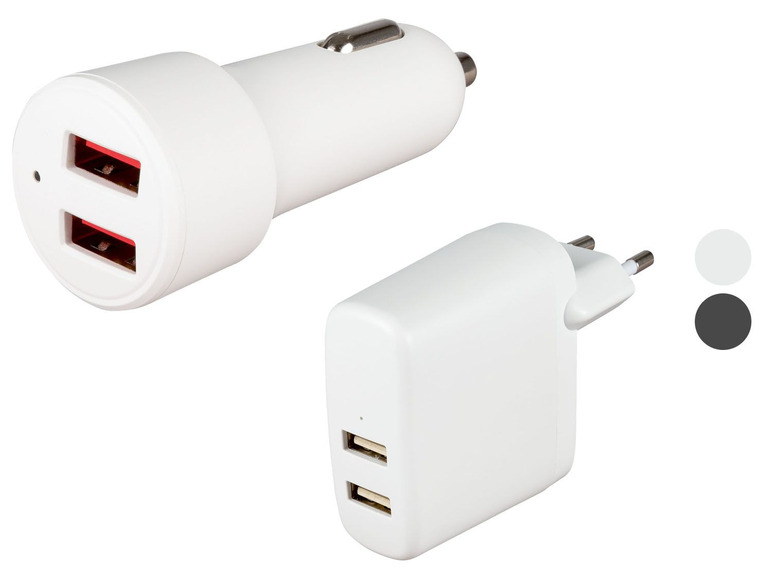 Prejsť na zobrazenie na celú obrazovku: SILVERCREST® Dvojitá USB nabíjačka / Dvojitý automobilový nabíjací USB adaptér – obrázok 1