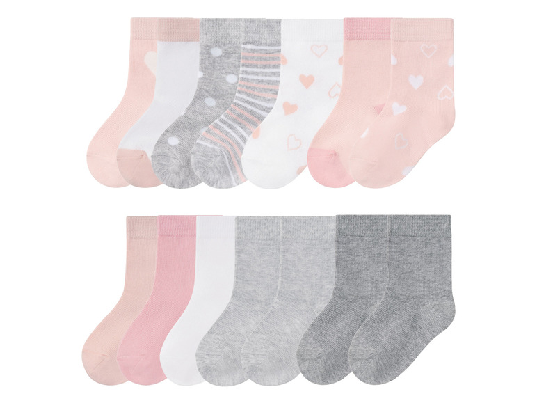 Prejsť na zobrazenie na celú obrazovku: lupilu Dievčenské ponožky s biobavlnou, 7 párov – obrázok 1