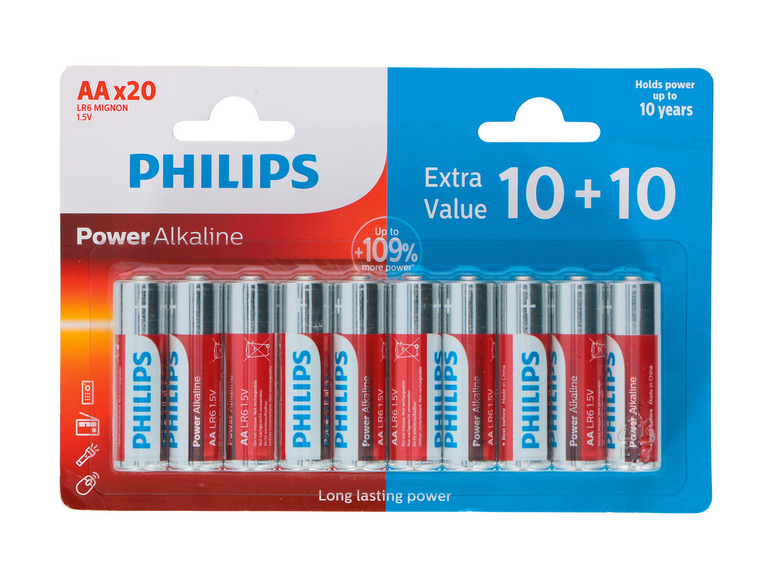 Prejsť na zobrazenie na celú obrazovku: PHILIPS Alkalické batérie AA/AAA, 20 kusov – obrázok 3