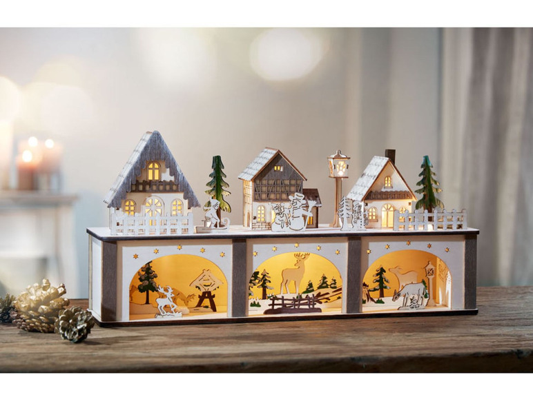 Prejsť na zobrazenie na celú obrazovku: Melinera LED drevená vianočná dedinka – obrázok 7