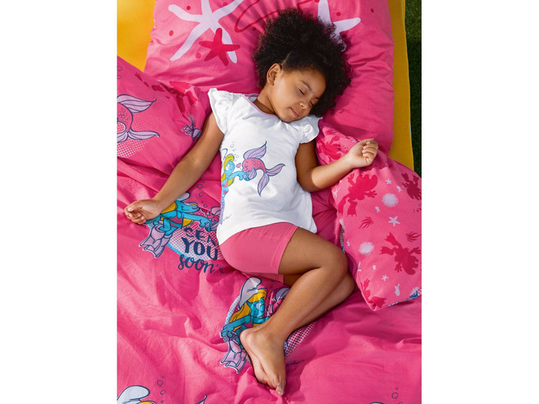 Prejsť na zobrazenie na celú obrazovku: Dievčenské letné pyžamo / nočná košeľa Šmolkovia BIO – obrázok 4