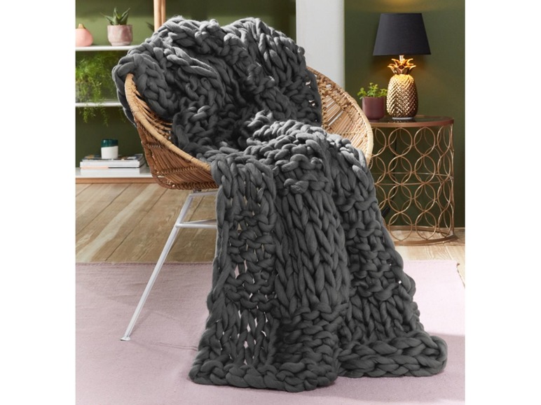 Prejsť na zobrazenie na celú obrazovku: MERADISO® Pletená deka hrubej priadze, 120 x 150 cm – obrázok 10