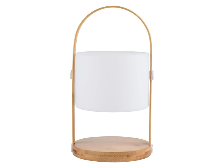 Prejsť na zobrazenie na celú obrazovku: Livarno Home Aku vonkajšia stolová lampa z bambusu – obrázok 3
