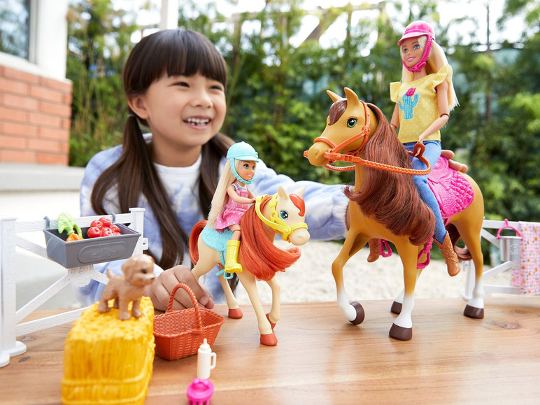 Prejsť na zobrazenie na celú obrazovku: Jazdecká súprava Barbie vrátane koňa a poníka – obrázok 3