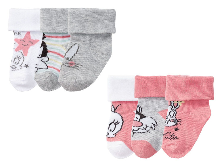 Prejsť na zobrazenie na celú obrazovku: Dievčenské ponožky pre bábätká, 3 páry – obrázok 1