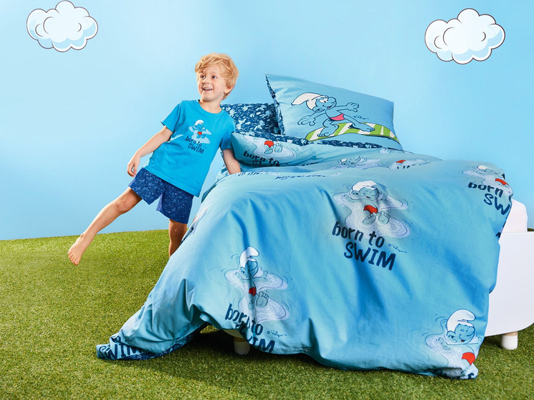Prejsť na zobrazenie na celú obrazovku: Detská posteľná bielizeň Renforcé Šmolkovia, 140 x 200 cm – obrázok 5