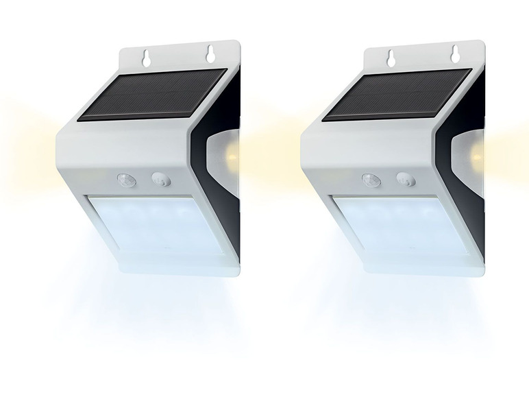 Prejsť na zobrazenie na celú obrazovku: LIVARNO LUX® LED solárne nástenné svietidlo s pohybovým senzorom, 2 kusy – obrázok 1