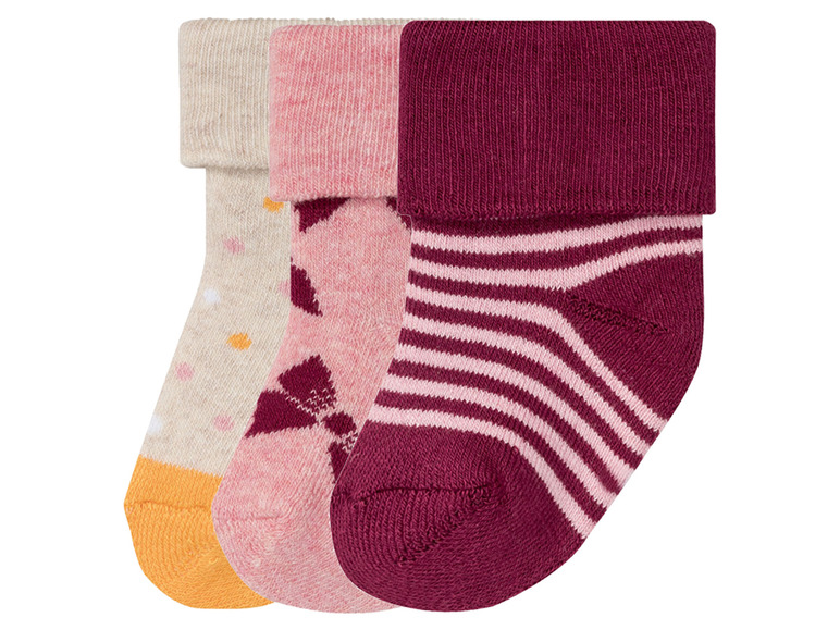 Prejsť na zobrazenie na celú obrazovku: LUPILU® Dievčenské ponožky pre bábätká, 3 páry – obrázok 2