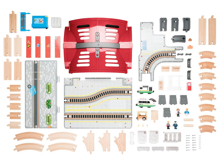 Prejsť na zobrazenie na celú obrazovku: Playtive Drevená autodráha - City expres / Hlavná stanica / Dino park – obrázok 14