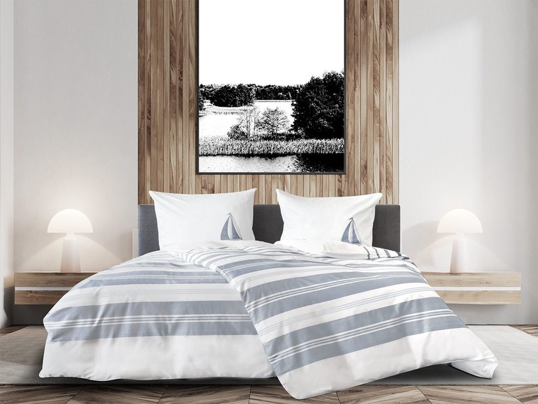 Prejsť na zobrazenie na celú obrazovku: Primera Posteľná bielizeň z bavlneného mako-saténu Sea Breeze, 200 x 220 cm – obrázok 2