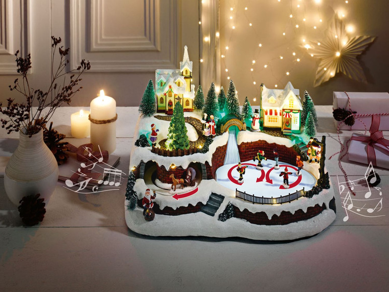 Prejsť na zobrazenie na celú obrazovku: MELINERA® LED vianočná dedinka s vianočnou hudbou – obrázok 3
