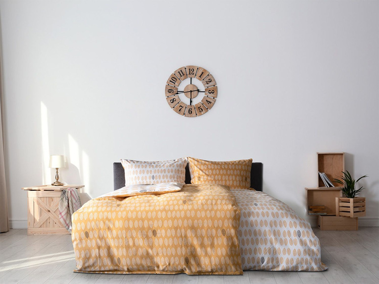 Prejsť na zobrazenie na celú obrazovku: Castell Bavlnená posteľná bielizeň so vzorom lístia, 140 x 200 cm – obrázok 1