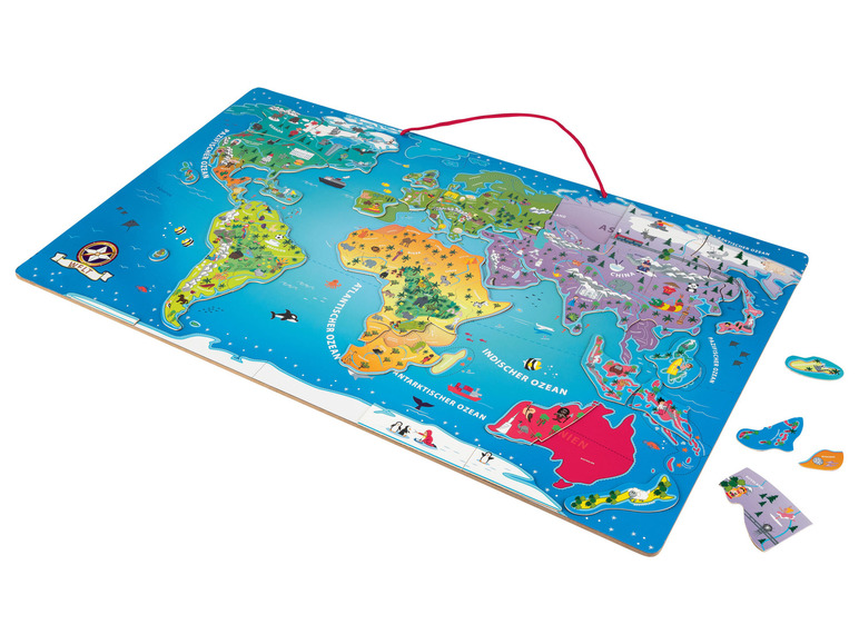 Prejsť na zobrazenie na celú obrazovku: PLAYTIVE® Drevená magnetická mapa sveta / Európy – obrázok 5