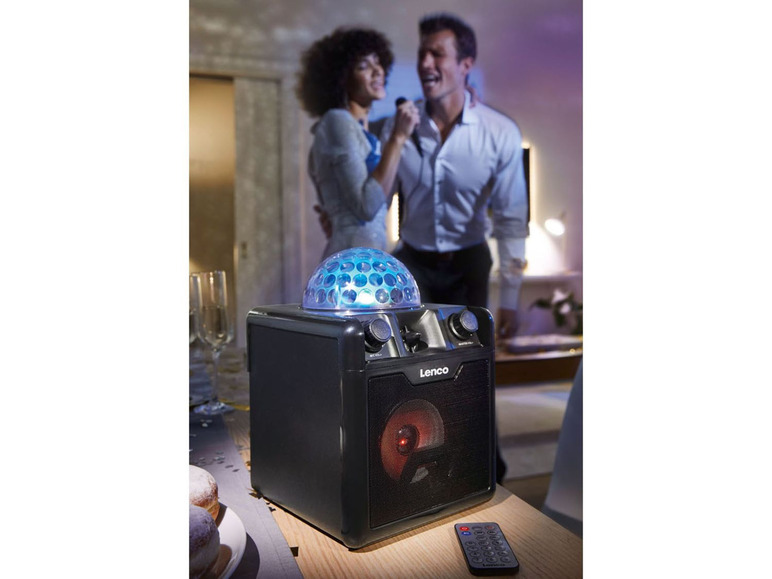 Prejsť na zobrazenie na celú obrazovku: Lenco Reproduktor karaoke s disco guľou – obrázok 3