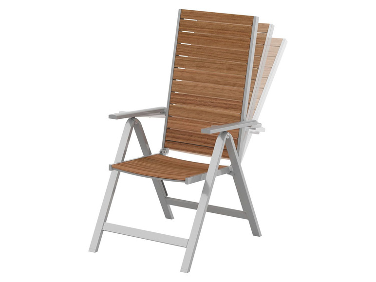 Prejsť na zobrazenie na celú obrazovku: florabest Hliníková stolička s eukalyptovým drevom – obrázok 2