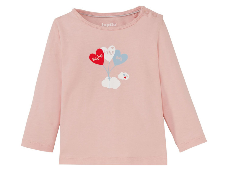 Prejsť na zobrazenie na celú obrazovku: lupilu® Dievčenské bavlnené tričko s dlhým rukávom pre bábätká, 2 kusy – obrázok 6