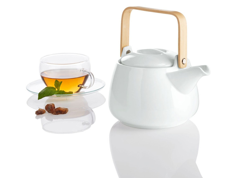 Prejsť na zobrazenie na celú obrazovku: ERNESTO® Kanvica na čaj z bambusu a porcelánu – obrázok 3