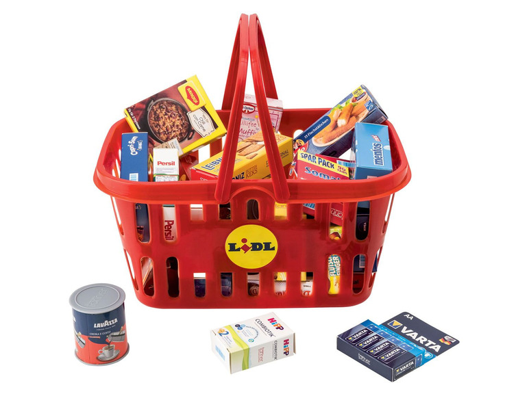 Prejsť na zobrazenie na celú obrazovku: Playtive Detský nákupný košík s výrobkami – obrázok 4