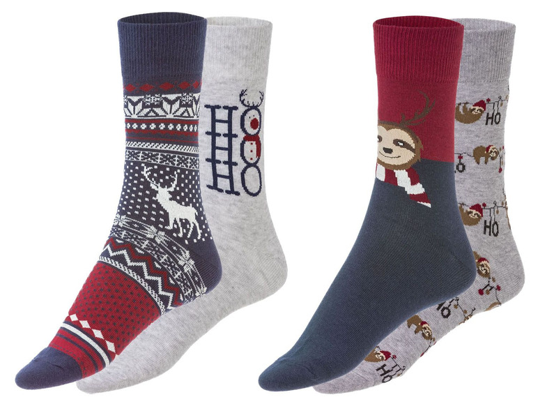 Prejsť na zobrazenie na celú obrazovku: LIVERGY® Pánske vianočné ponožky, 2 páry – obrázok 1