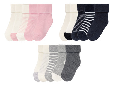 LUPILU® Detské plyšové ponožky pre bábätká, 5 párov