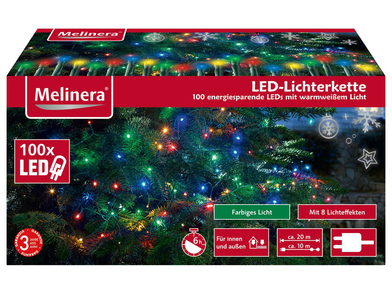 Prejsť na zobrazenie na celú obrazovku: MELINERA® LED svetelná reťaz, 100 úsporných LED s teplým bielym svetlom – obrázok 2