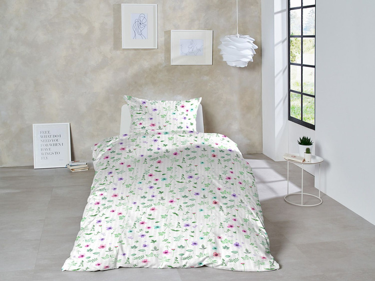 Prejsť na zobrazenie na celú obrazovku: Primera Bavlnená posteľná bielizeň zelená / fialová / ružová, 140 x 200 cm – obrázok 1