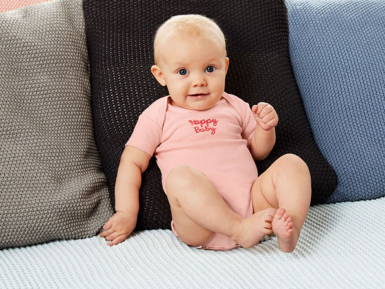 Prejsť na zobrazenie na celú obrazovku: lupilu Dievčenské bavlnené body s krátkym rukávom pre bábätká BIO, 2 kusy – obrázok 3