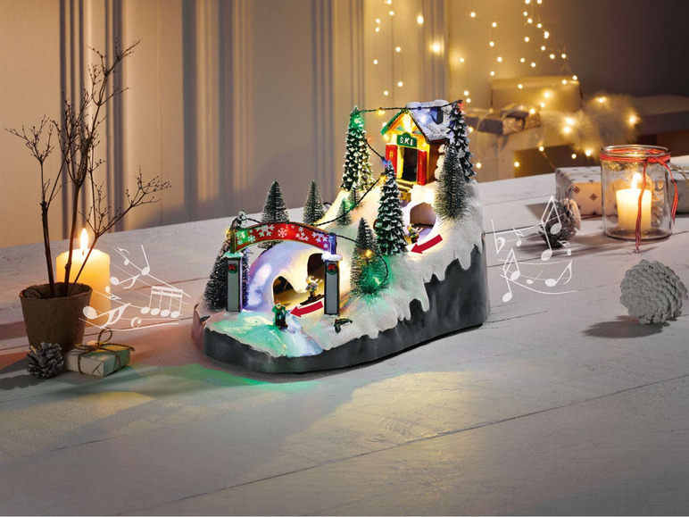 Prejsť na zobrazenie na celú obrazovku: Melinera LED vianočná dedinka s vianočnou hudbou – obrázok 7