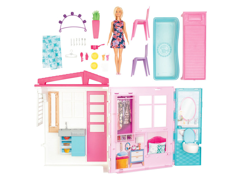 Prejsť na zobrazenie na celú obrazovku: Barbie Prázdninový dom s nábytkom a bábikou – obrázok 2