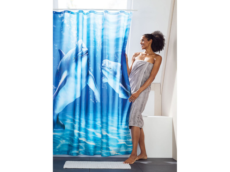 Prejsť na zobrazenie na celú obrazovku: LIVARNO home Sprchový záves s očkami, 180 x 200 cm – obrázok 3