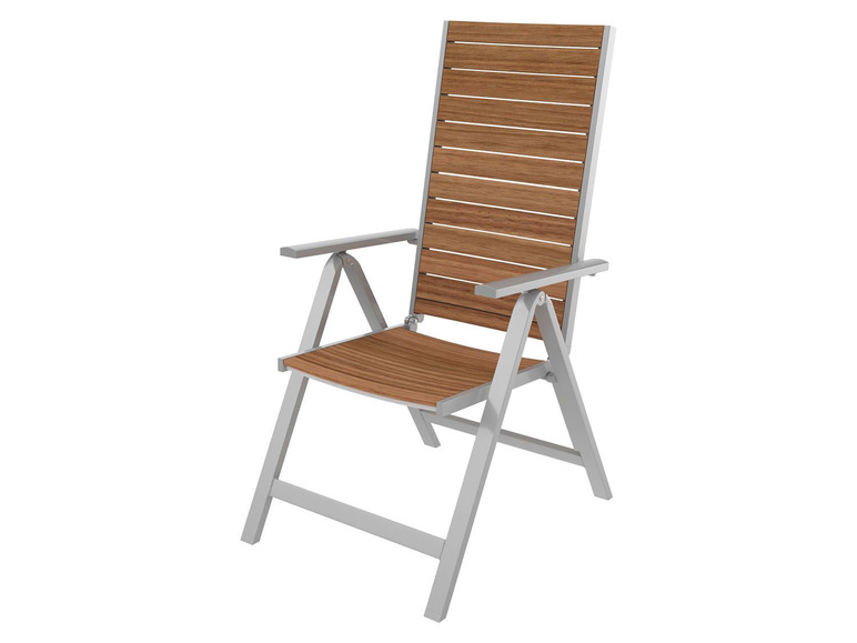 Prejsť na zobrazenie na celú obrazovku: florabest Hliníková stolička s eukalyptovým drevom – obrázok 1